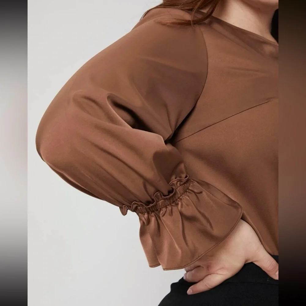 Plus - Silk Blouse - 3X - Picture 5 of 5